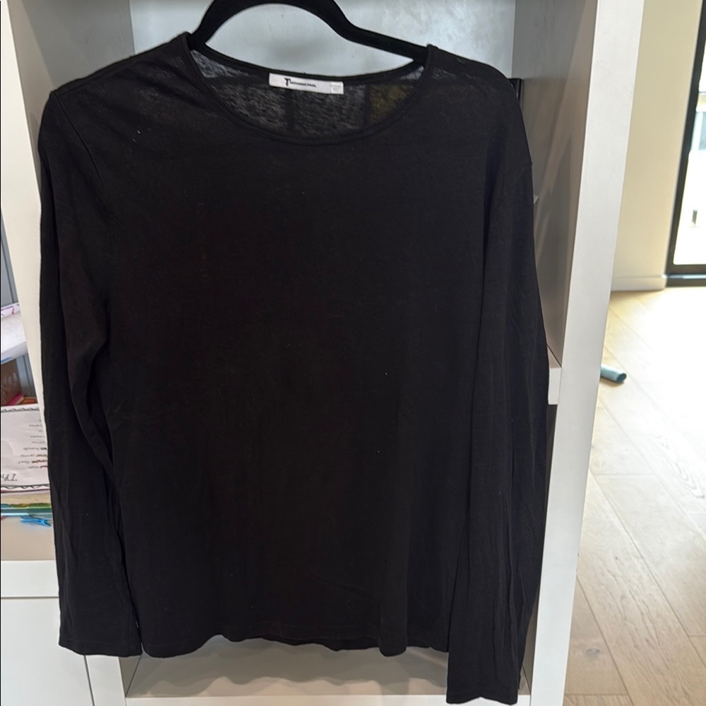 T by Alexander Wang Black Long Sleeve Top